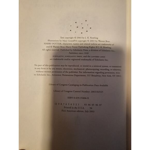 J K Rowling Harry Potter Order of the Phoenix Paperback Fantasy Adventure Novel - Picture 3 of 3